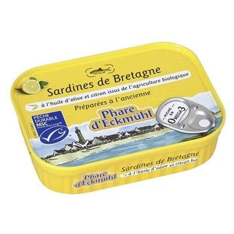 Sardine de Bretagne à l'huile d'olive et citron 135g