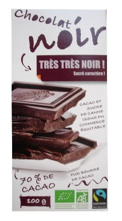 Chocolat noir 70% 100g