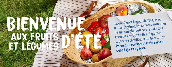 Bienvenue aux fruits et légumes d'été : melon charentais, tomates anciennes, concombre et abricot !